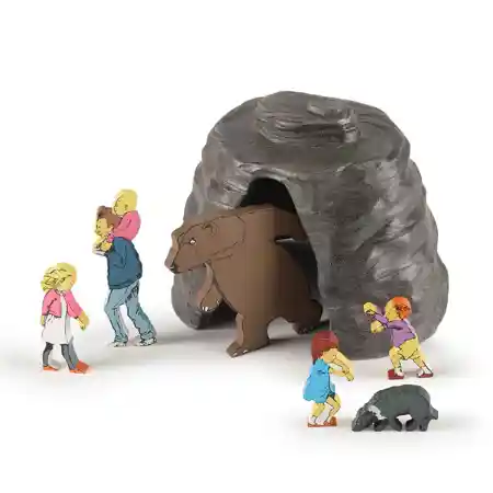 Bear Cave & Wooden Figures Set